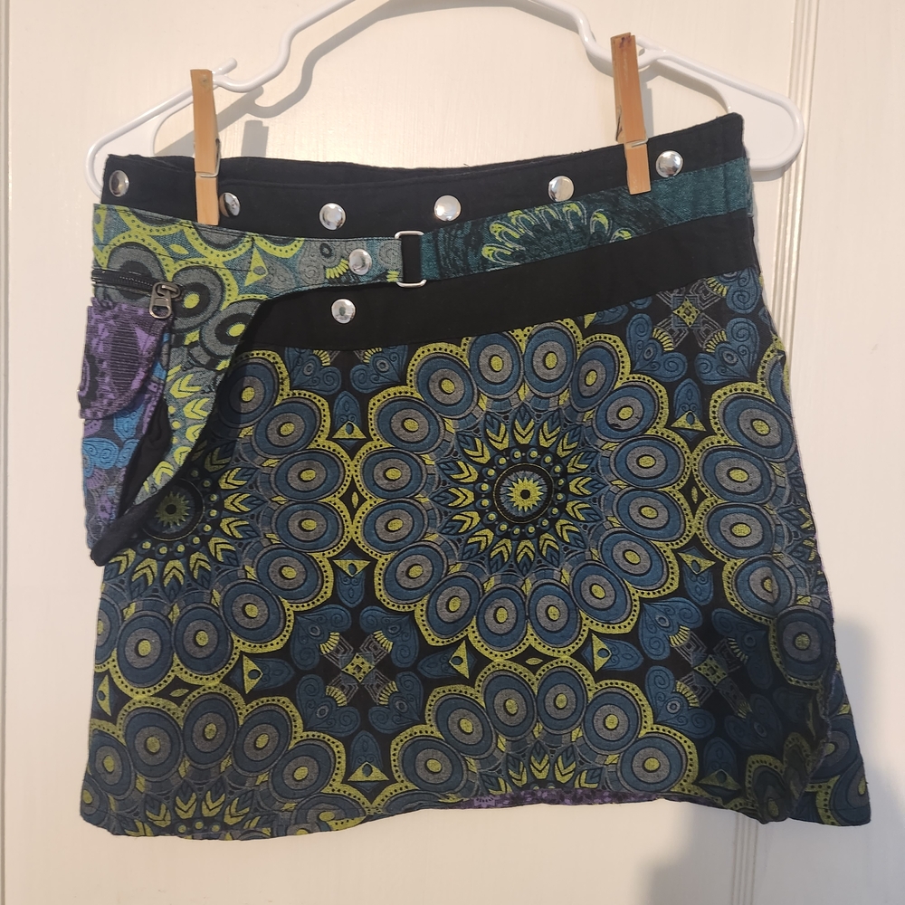 Multicolor Patterned Women's Skirt